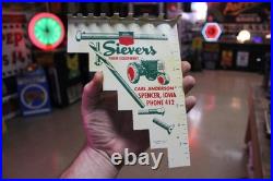SCARCE 1950s OLIVER IOWA BOLT DRILL GAUGE PAINTED METAL DEALER PROMO SIGN