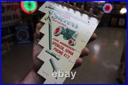SCARCE 1950s OLIVER IOWA BOLT DRILL GAUGE PAINTED METAL DEALER PROMO SIGN