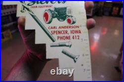 SCARCE 1950s OLIVER IOWA BOLT DRILL GAUGE PAINTED METAL DEALER PROMO SIGN