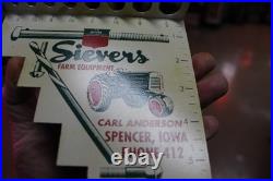 SCARCE 1950s OLIVER IOWA BOLT DRILL GAUGE PAINTED METAL DEALER PROMO SIGN