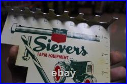 SCARCE 1950s OLIVER IOWA BOLT DRILL GAUGE PAINTED METAL DEALER PROMO SIGN
