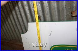 SCARCE 1960s JOHN DEERE LAWN GARDEN EQUIPMENT 2-SIDED METAL DEALER SIGN FARM