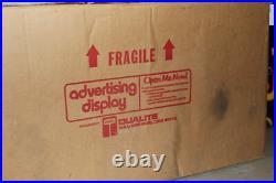 SCARCE 1960s JOHN DEERE REVERSE PAINTED LIGHTED SIGN DUALITE NEW OLD STOCK W BOX
