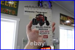 SCARCE 1960s MASSEY FERGUSON BOLT DRILL GAUGE PAINTED METAL DEALER PROMO SIGN