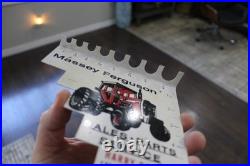 SCARCE 1960s MASSEY FERGUSON BOLT DRILL GAUGE PAINTED METAL DEALER PROMO SIGN