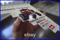 SCARCE 1960s MASSEY FERGUSON BOLT DRILL GAUGE PAINTED METAL DEALER PROMO SIGN