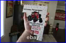 SCARCE 1960s MASSEY FERGUSON BOLT DRILL GAUGE PAINTED METAL DEALER PROMO SIGN