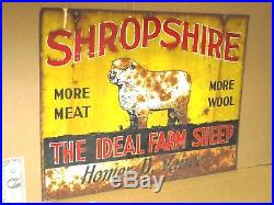 SHROPSHIRE SHEEP More Meat More Wool DOUBLE SIDED -Swinging in the Wind Sign