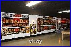 Scarce 1920's 2x6 Vertical John Deere Farm Implement Porcelain Dealer Sign Scarce 1920's 2x6 Vertical John Deere Farm Implement Porcelain Dealer Sign