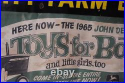 Scarce 1965 John Deere Pedal Tractor Erle Toy For Boys Dealer Paper Banner Sign