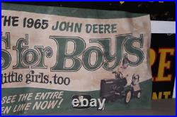 Scarce 1965 John Deere Pedal Tractor Erle Toy For Boys Dealer Paper Banner Sign