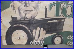 Scarce 1965 John Deere Pedal Tractor Erle Toy For Boys Dealer Paper Banner Sign