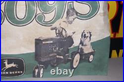 Scarce 1965 John Deere Pedal Tractor Erle Toy For Boys Dealer Paper Banner Sign