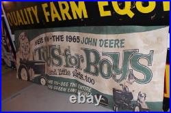 Scarce 1965 John Deere Pedal Tractor Erle Toy For Boys Dealer Paper Banner Sign