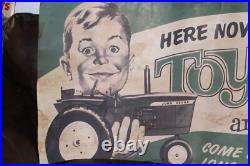 Scarce 1965 John Deere Pedal Tractor Erle Toy For Boys Dealer Paper Banner Sign