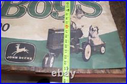 Scarce 1965 John Deere Pedal Tractor Erle Toy For Boys Dealer Paper Banner Sign