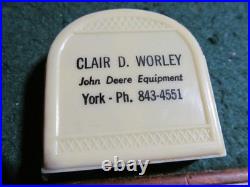 Scarce Clair D Worley John Deere Equipment Dealer Plastic 6' Tapemeasure York Pa