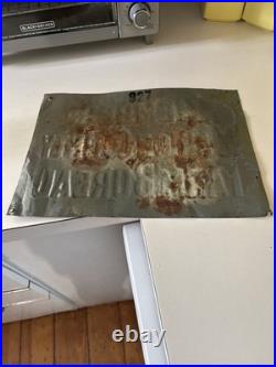 Scarce Marion County Farm Bureau Member Embossed Tin Tacker Sign