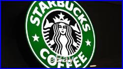 Starbucks Lighted sign 24x24 inch 3 inches deep