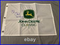 Steve Stricker Signed John Deere Classic Golf Flag 3x Champion PGA Tour
