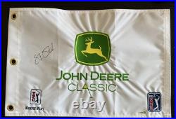 Steve Stricker Signed John Deere Classic Pin Flag JSA 2009 2010 2011 Champ Golf