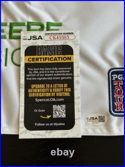 Steve Stricker Signed John Deere Classic Pin Flag JSA 2009 2010 2011 Champ Golf