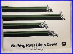 THREE Vintage John Deere Nothing Runs Like A Deere Original AD Poster 18X13