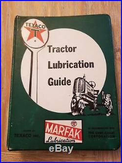 Texaco tractor lubrication guide MARFAK sign