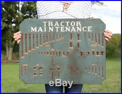Tractor Maintenance Wood Hardware Sign Mechanic John Deere Farm Tractors Antique