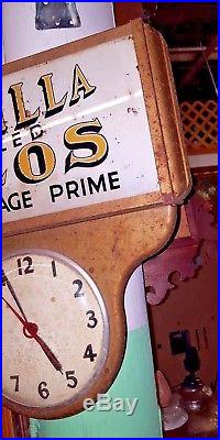 UNADILLA Doweled SILOS Keep Ensilage Prime New York 1930's Clock & Sign RARE NR