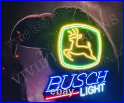 US STOCK John Deere Farm Corn Beer 24x20 Vivid LED Neon Sign Light With Dimmer