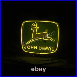 US STOCK John Deere Farm Tractor Logo Classic Neon Signs Garage Lamp 19x15 US STOCK John Deere Farm Tractor Logo Classic Neon Signs Garage Lamp 19x15