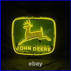 US STOCK John Deere Farm Tractor Logo Classic Neon Signs Garage Lamp 19x15 US STOCK John Deere Farm Tractor Logo Classic Neon Signs Garage Lamp 19x15