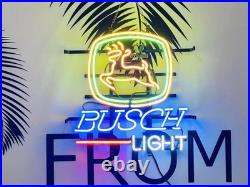 US STOCK John Deere Quality Farm Equipment Machine 20x16 Neon Sign Light