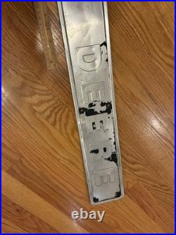 VINTAGE JOHN DEERE LONG METAL SIGN Tractor Bulldozer Farm Vehicle Badge Emblem