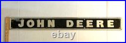 VINTAGE JOHN DEERE METAL ADVERTISING EMBLEM/SALES SIGN-JOHN DEERE TRACTOR-4x36