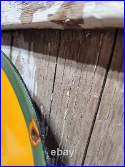 VINTAGE JOHN DEERE PORCELAIN SIGN 30x19 OLD FARM TRACTOR EQUIPMENT SERVICE SHOP VINTAGE JOHN DEERE PORCELAIN SIGN 30x19 OLD FARM TRACTOR EQUIPMENT SERVICE SHOP