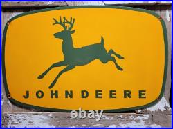 VINTAGE JOHN DEERE PORCELAIN SIGN 30x19 OLD FARM TRACTOR EQUIPMENT SERVICE SHOP VINTAGE JOHN DEERE PORCELAIN SIGN 30x19 OLD FARM TRACTOR EQUIPMENT SERVICE SHOP