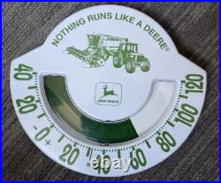 VINTAGE JOHN DEERE TRACTOR Bathroom Scale Advertising THERMOMETER SIGN Gas Oil