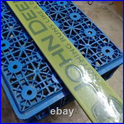 VINTAGE PORCELAIN JOHN DEERE SIGN DOOR PUSH BAR nothing runs like a DEERE