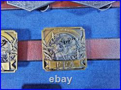 VTG John Deere FFA Belt Buckle Set 1990-2000 Ltd Ed 1/500 Dealer Framed Display