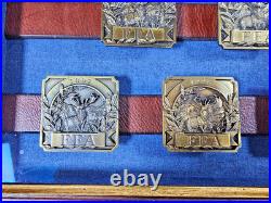 VTG John Deere FFA Belt Buckle Set 1990-2000 Ltd Ed 1/500 Dealer Framed Display