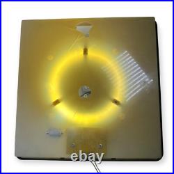 VTG John Deere Light Up Wall Clock Square 16x16 For Parts Read