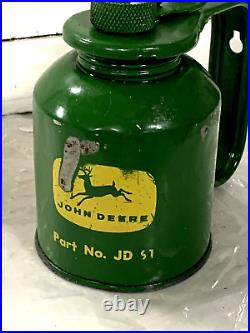 VTG John Deere Tractor Oil Can Handy Oiler Green Yellow JD 91 Eagle USA (SH)