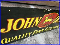 Very Large Old Double Sided John Deere Sign
