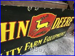 Very Large Old Double Sided John Deere Sign