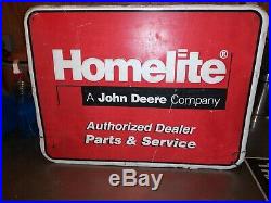 Very RARE Homelite/John Deere Co. Authorized Dealer Sign, take a look
