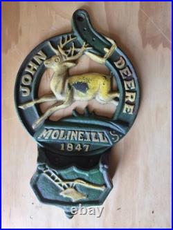Very rare John Deere (dealer only) cast iron mail box. Moline, IL 1847