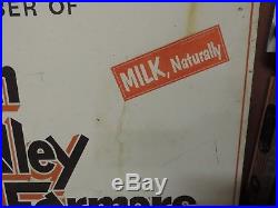 Vig. Large Wood Double sided Lehigh Valley Farmers Dairy Milk Sign
