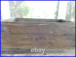 Vintage 1920s Caterpillar Tractor Advertising Wood Shipping Crate Antique Old